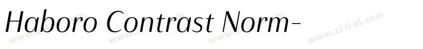 Haboro Contrast Norm字体转换